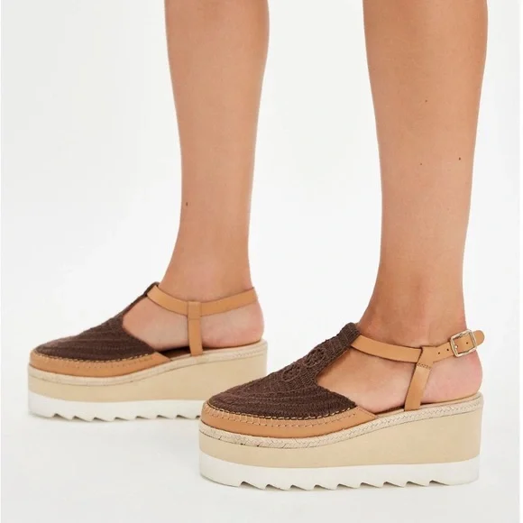 Free People Morning in Mykonos Espadrille Platforms Size 8 - Picture 1 of 14
